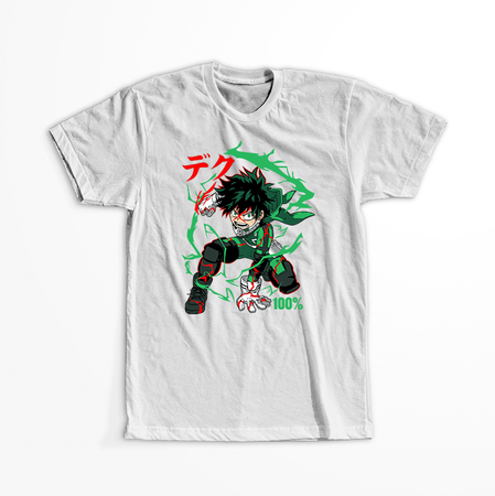 Koszulka Biała My Hero Academia / Akademia bohaterów - WYBIERZ KOLOR KOSZULKI I FASON