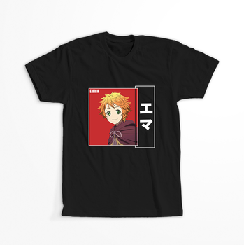 Koszulka Czarna - The Promised Neverland - WYBIERZ KOLOR KOSZULKI I FASON