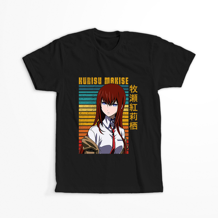 Koszulka Czarna - Steins;Gate - WYBIERZ KOLOR KOSZULKI I FASON