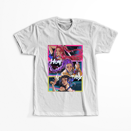 Koszulka Biała KPop Demon Hunters WYBIERZ KOLOR KOSZULKI I FASON