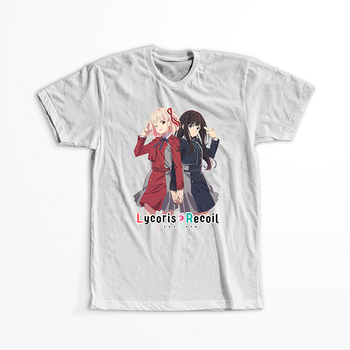 Koszulka Biała Lycoris Recoil - WYBIERZ KOLOR KOSZULKI I FASON