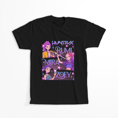 Koszulka Czarna KPop Demon Hunters WYBIERZ KOLOR KOSZULKI I FASON