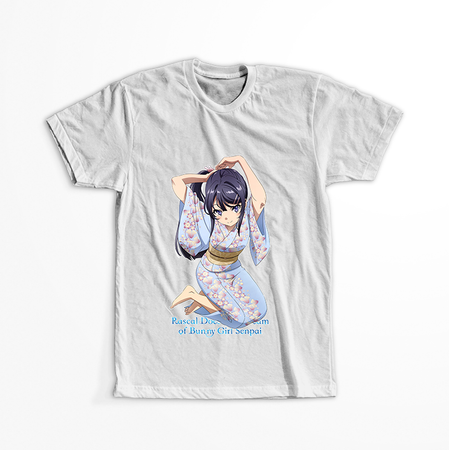 Koszulka Biała Seishun Buta Yarou wa Bunny Girl Senpai no Yume wo Minai WYBIERZ KOLOR KOSZULKI I FASON