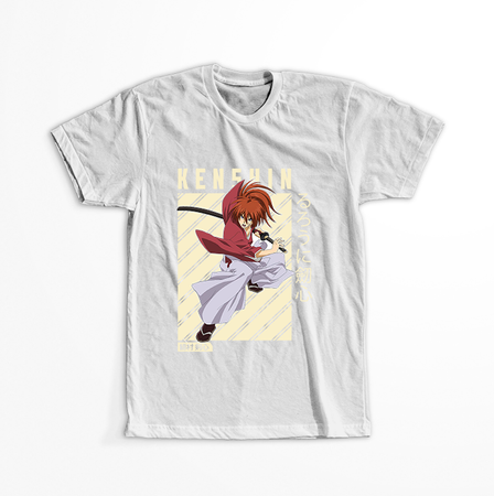 Koszulka Biała Rurouni Kenshin WYBIERZ KOLOR KOSZULKI I FASON