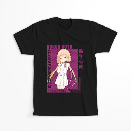 Koszulka Czarna - Is the Order a Rabbit? - WYBIERZ KOLOR KOSZULKI I FASON