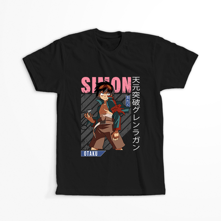 Koszulka Czarna Tengen Toppa Gurren Lagann  - WYBIERZ KOLOR KOSZULKI I FASON