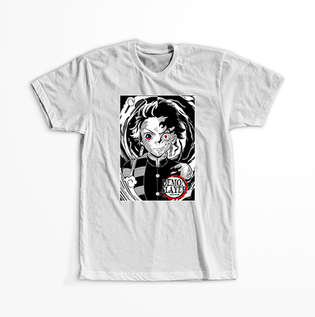 Koszulka Biała Demon Slayer / Kimetsu no Yaiba / Miecz zabójcy demonów - WYBIERZ KOLOR KOSZULKI I FASON