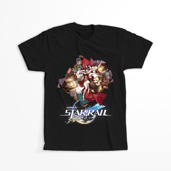 Koszulka Czarna - Honkai Star Rail  - Tingyun WYBIERZ KOLOR KOSZULKI I FASON