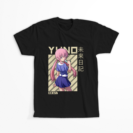 Koszulka Czarna Mirai Nikki - WYBIERZ KOLOR KOSZULKI I FASON