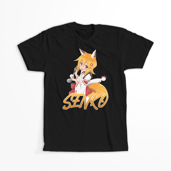 Koszulka Czarna Sewayaki Kitsune no Senko-san /  The Helpful Fox Senko-san - WYBIERZ KOLOR KOSZULKI I FASON