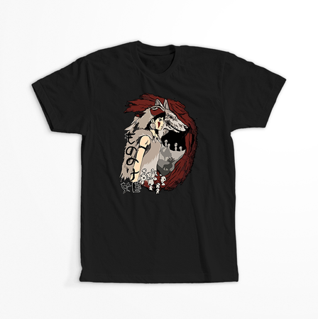 Koszulka Czarna - Princess Mononoke - WYBIERZ KOLOR KOSZULKI I FASON