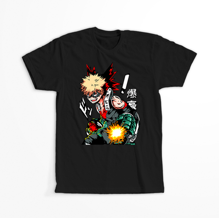 Koszulka Czarna My Hero Academia / Akademia bohaterów - WYBIERZ KOLOR KOSZULKI I FASON