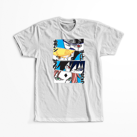 Koszulka Biała Naruto / Boruto - WYBIERZ KOLOR KOSZULKI I FASON