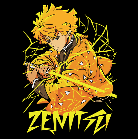 Koszulka Czarna Demon Slayer / Kimetsu no Yaiba / Miecz zabójcy demonów - WYBIERZ KOLOR KOSZULKI I FASON