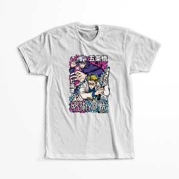 Koszulka Biała Jujutsu Kaisen - WYBIERZ KOLOR KOSZULKI I FASON