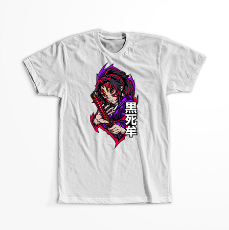 Koszulka Biała Demon Slayer / Kimetsu no Yaiba / Miecz zabójcy demonów - WYBIERZ KOLOR KOSZULKI I FASON