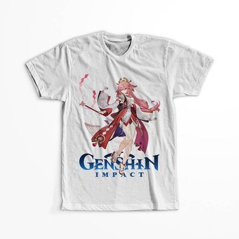 Koszulka Biała Genshin Impact - Yae Miko - WYBIERZ KOLOR