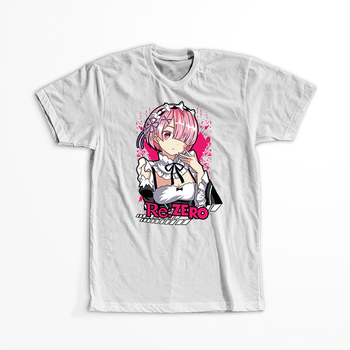 Koszulka Biała Re:Zero - WYBIERZ KOLOR KOSZULKI I FASON