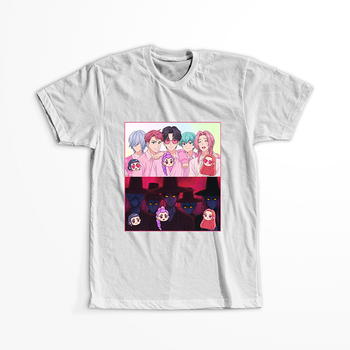 Koszulka Biała KPop Demon Hunters WYBIERZ KOLOR KOSZULKI I FASON