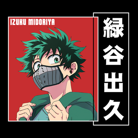 Koszulka Czarna My Hero Academia / Akademia bohaterów - WYBIERZ KOLOR KOSZULKI I FASON