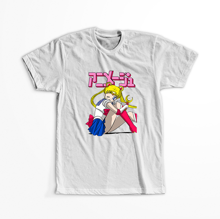 Koszulka Biała - Czarodziejka z księżyca / Sailor Moon - WYBIERZ KOLOR KOSZULKI I FASON