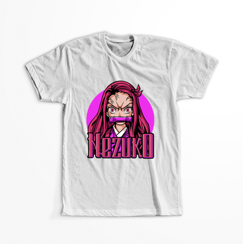 Koszulka Biała Demon Slayer / Kimetsu no Yaiba / Miecz zabójcy demonów - WYBIERZ KOLOR KOSZULKI I FASON