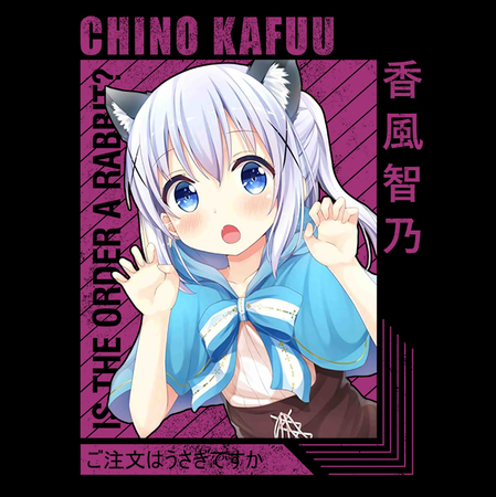 Koszulka Biała - Is the Order a Rabbit? - WYBIERZ KOLOR KOSZULKI I FASON