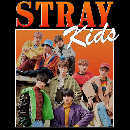 Koszulka Czarna Stray Kids WYBIERZ KOLOR KOSZULKI I FASON