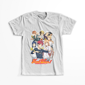 Koszulka Biała Food Wars! - WYBIERZ KOLOR KOSZULKI I FASON