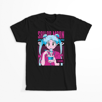 Koszulka Czarna  - Czarodziejka z księżyca / Sailor Moon - WYBIERZ KOLOR KOSZULKI I FASON