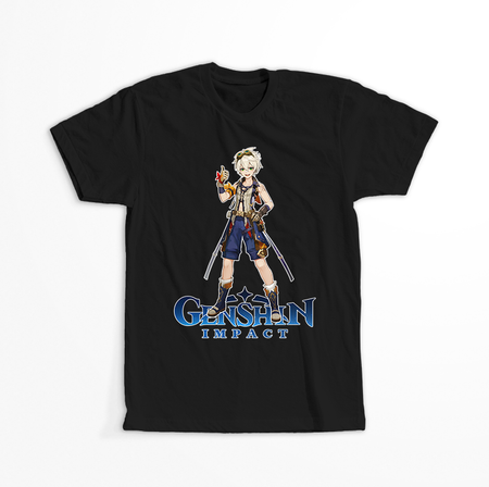 Koszulka Czarna Genshin Impact - Bennett - WYBIERZ KOLOR KOSZULKI I FASON