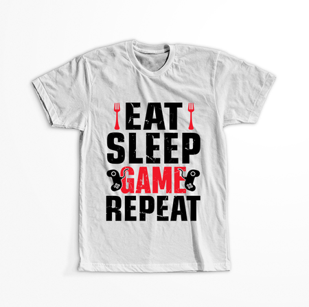 Koszulka Eat Sleep Game Repeat WYBIERZ KOLOR KOSZULKI I FASON