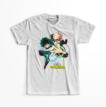 Koszulka Biała My Hero Academia / Akademia bohaterów - WYBIERZ KOLOR KOSZULKI I FASON