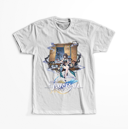 Koszulka  Czarna - Honkai Star Rail  - Ruan Mei WYBIERZ KOLOR KOSZULKI I FASON