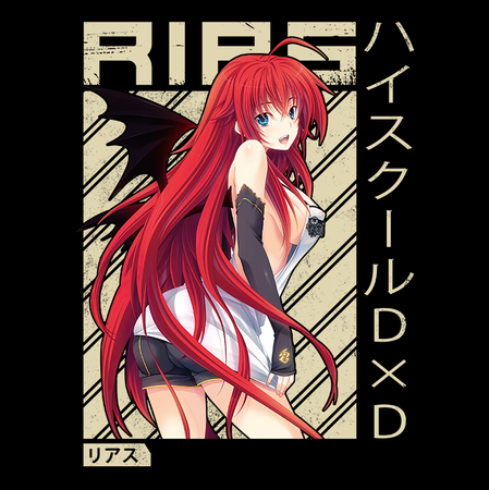 Koszulka Czarna Highschool DxD - WYBIERZ KOLOR KOSZULKI I FASON