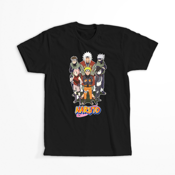 Koszulka Czarna Naruto / Boruto - WYBIERZ KOLOR KOSZULKI I FASON