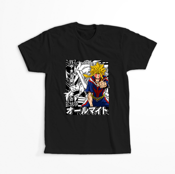 Koszulka Czarna My Hero Academia / Akademia bohaterów - WYBIERZ KOLOR KOSZULKI I FASON