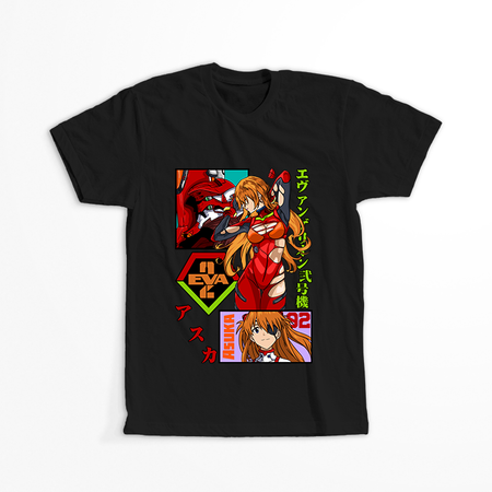 Koszulka Czarna Neon Genesis Evangelion - WYBIERZ KOLOR KOSZULKI I FASON