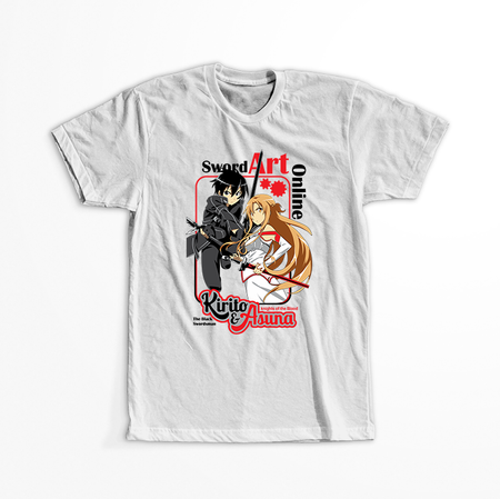Koszulka Biała Sword Art Online - WYBIERZ KOLOR KOSZULKI I FASON