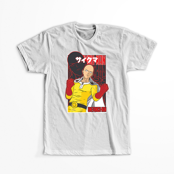 Koszulka Biała One-Punch Man - WYBIERZ KOLOR KOSZULKI I FASON