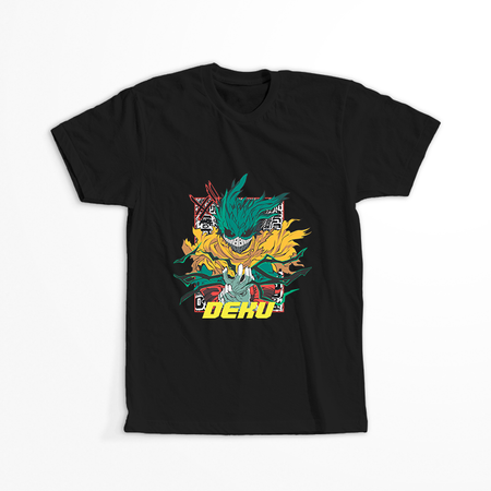 Koszulka Czarna My Hero Academia / Akademia bohaterów - WYBIERZ KOLOR KOSZULKI I FASON