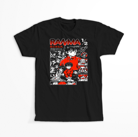 Koszulka Czarna Ranma 1/2 - WYBIERZ KOLOR KOSZULKI I FASON