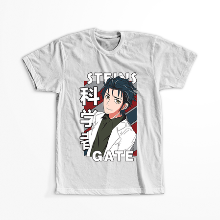Koszulka Biała - Steins;Gate - WYBIERZ KOLOR KOSZULKI I FASON
