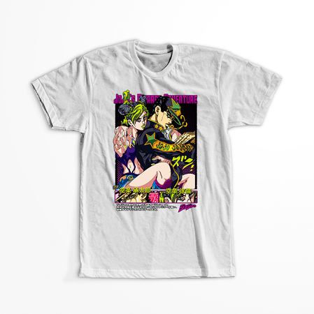 Koszulka Biała JOJO's Bizarre Adventure - WYBIERZ KOLOR KOSZULKI I FASON