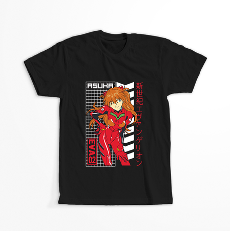 Koszulka Czarna Neon Genesis Evangelion - WYBIERZ KOLOR KOSZULKI I FASON