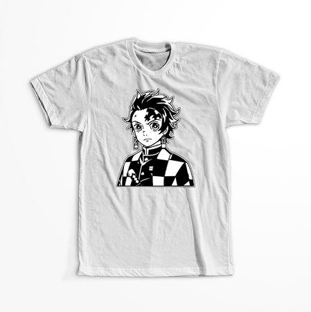 Koszulka Biała Demon Slayer / Kimetsu no Yaiba / Miecz zabójcy demonów - WYBIERZ KOLOR KOSZULKI I FASON