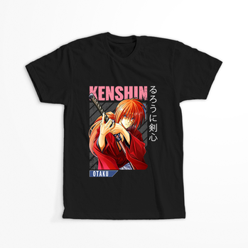 Koszulka Czarna Rurouni Kenshin WYBIERZ KOLOR KOSZULKI I FASON