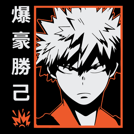 Koszulka Czarna My Hero Academia / Akademia bohaterów - WYBIERZ KOLOR KOSZULKI I FASON