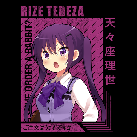 Koszulka Czarna - Is the Order a Rabbit?  - WYBIERZ KOLOR KOSZULKI I FASON