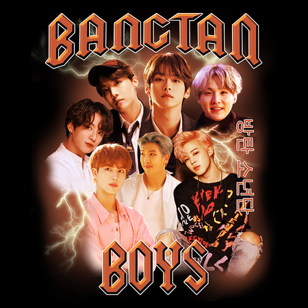 Koszulka Czarna BTS - WYBIERZ KOLOR KOSZULKI I FASON